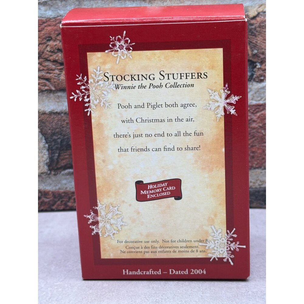 Disney Hallmark Keepsake Stocking Stuffers Winnie The Pooh Piglet Christmas 2004 - Picture 2 of 7